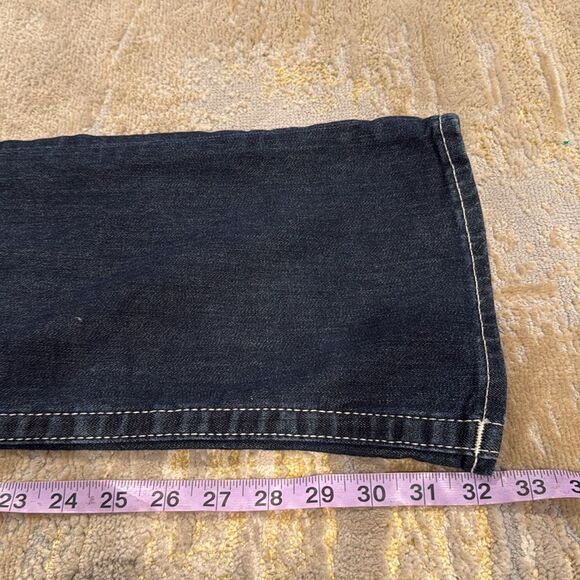 True religion boot cut jeans flap pocket bling buttons size 29 dark wash In EUC - Picture 10 of 11